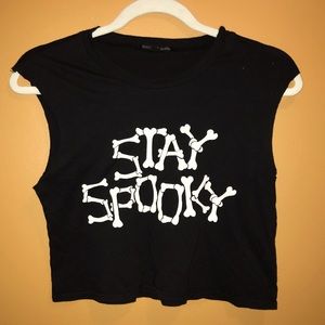 Stay Spooky Graphic Crop Top